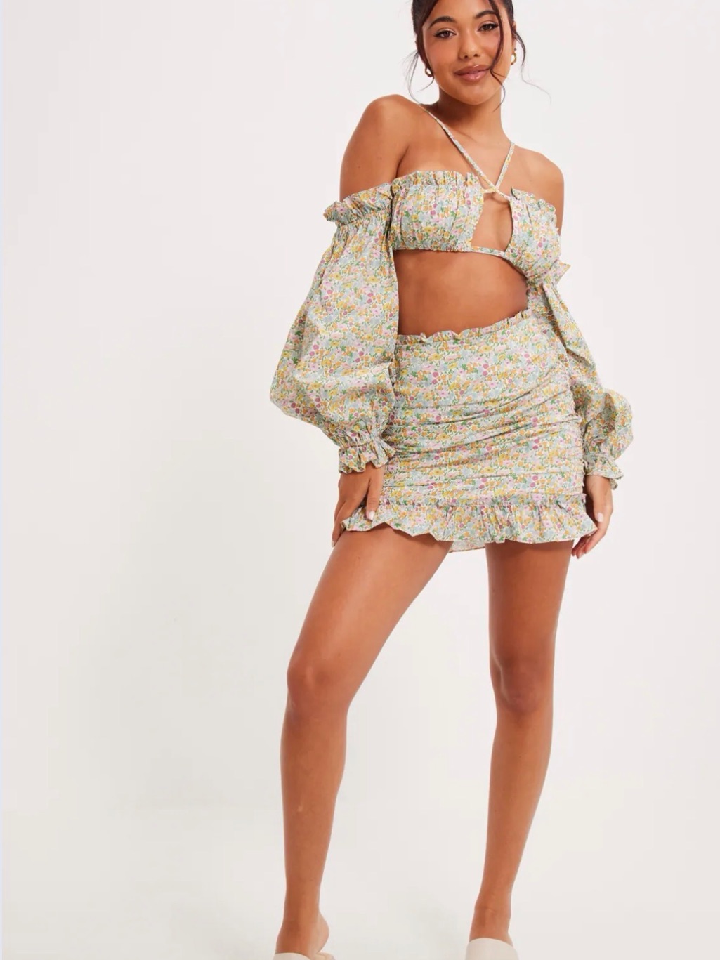 For Love And Lemons 2 Pc Raleigh Floral 100% Cotton Set Size Small
